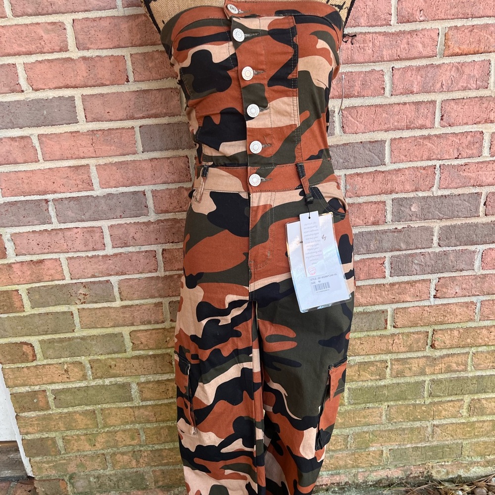 Camouflage Button-Down Dress